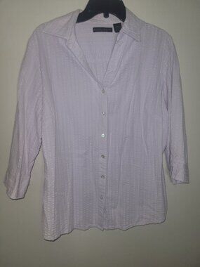 Preswick & Moore Light Lavender Button-Front Textured Shirt